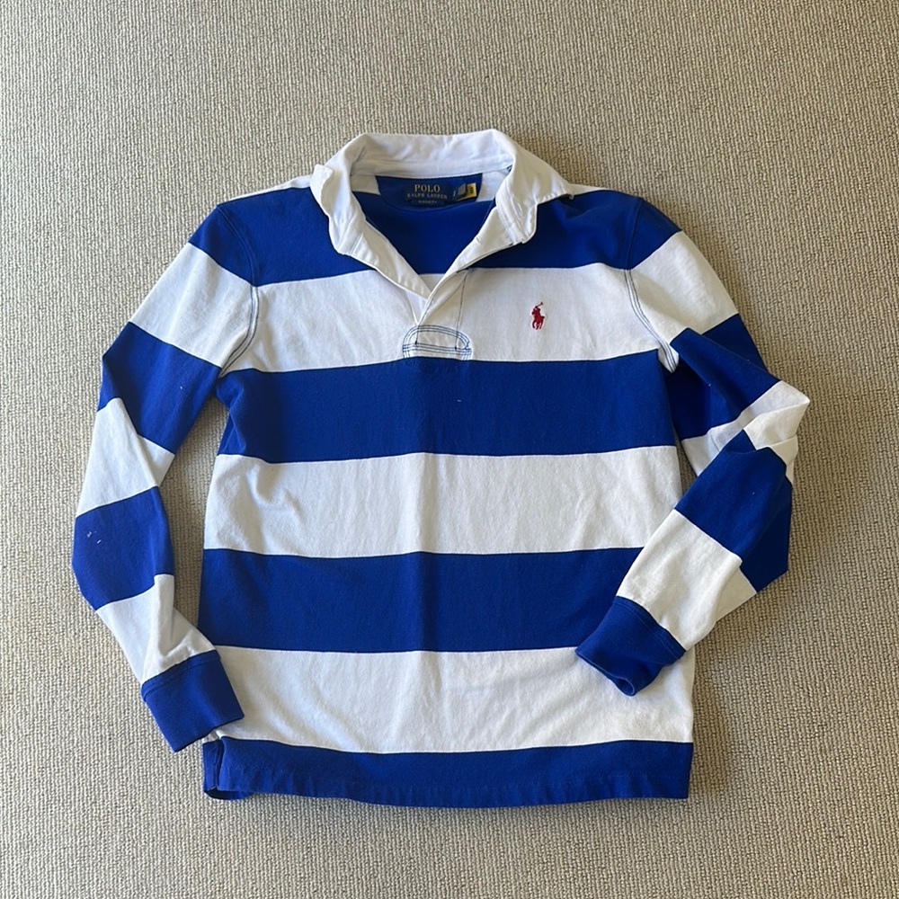 Ralph Lauren Classic Blue and White Polo